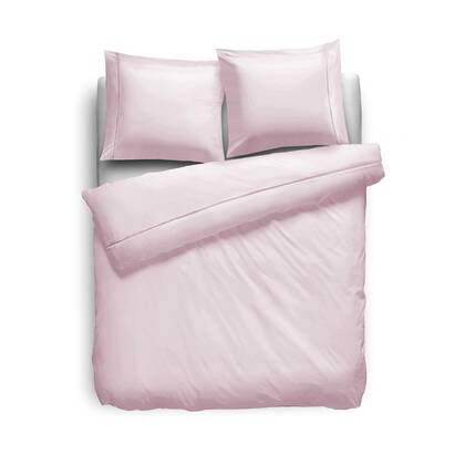 Eleganzzz Dekbedovertrek Uni Perkal Katoen Met Bies - Roze