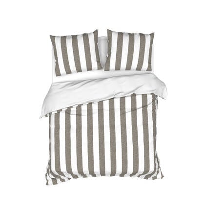 Heckett Lane Dekbedovertrek Mousseline Katoen Quinn - fossil Taupe