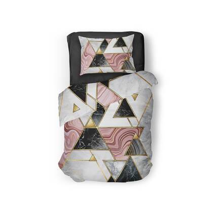 Eleganzzz Dekbedovertrek Micropercal Geometric - multi Multicolor
