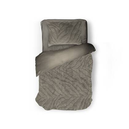 Eleganzzz Dekbedovertrek Jacquard Rabbit Fur - grey Taupe