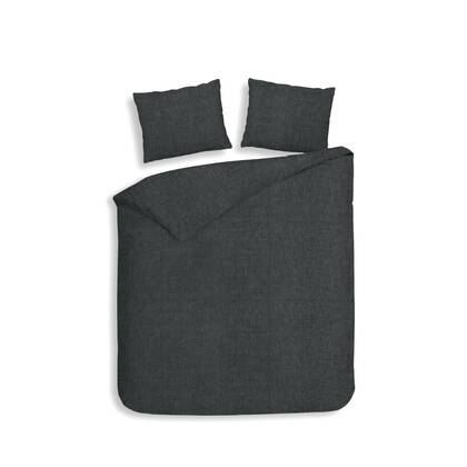 Heckett Lane Dekbedovertrek Flanel Franela - anthracite Antraciet