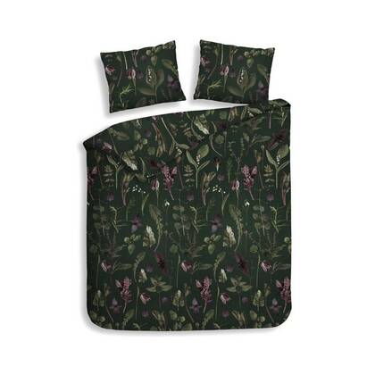 Heckett Lane Dekbedovertrek Flanel Florian - dark green Groen