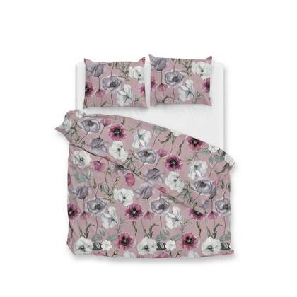 Zo Home Dekbedovertrek Flanel Gioia - pink Roze
