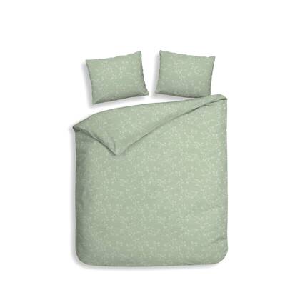 Heckett Lane Dekbedovertrek Flanel Alloro - laurel green Groen