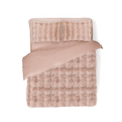 Eleganzzz Dekbedovertrek Bubble Rabbit Fur - pink Roze
