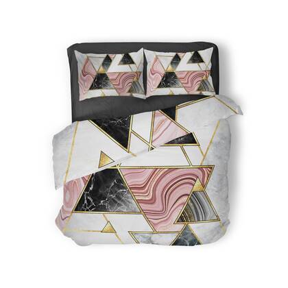 Eleganzzz Dekbedovertrek Micropercal Geometric - multi Multicolor