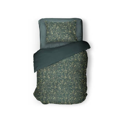 Eleganzzz Dekbedovertrek Foil Velvet - green Groen