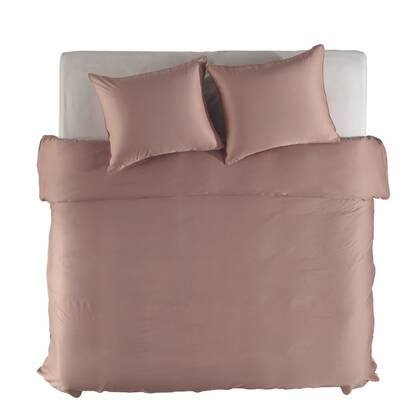 Yellow Dekbedovertrek Bamboo - shady pink Roze