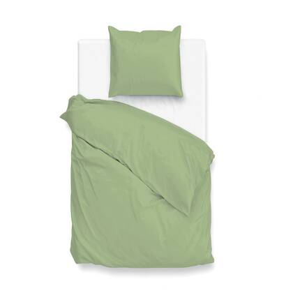 Zo Home Satinado Dekbedovertrekset Uni Katoen Satijn - sage green Groen