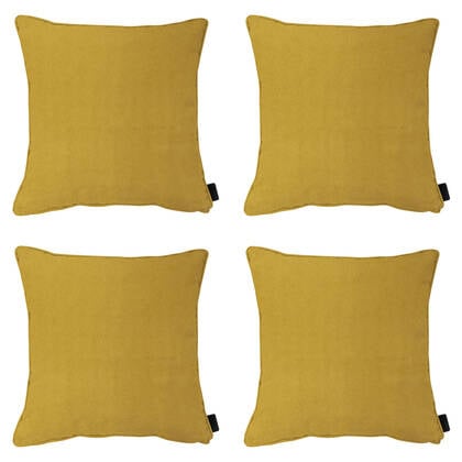 Madison - Sierkussen Panama mustard - Ca. 45x45 cm - Set van 4 Geel