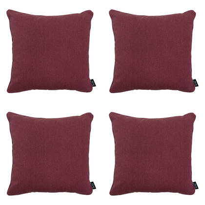 Madison - Sierkussen Bordeaux canvas eco+ - Ca. 50x50 cm - Set van 4 Rood