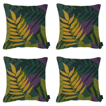 Madison - Sierkussen Iven green - Ca. 50x50 cm - Set van 4 Groen