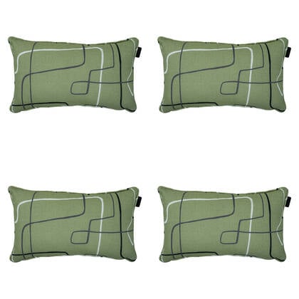 Madison - Sierkussen Joah sage - Ca. 30x50 cm - Set van 4 Groen