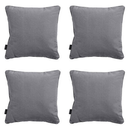 Madison - Sierkussen Panama grey - Ca. 60x60 cm - Set van 4 Grijs