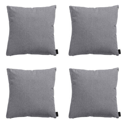 Madison - Sierkussen Oxford grey - Ca. 45x45 cm - Set van 4 Grijs