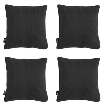 Madison - Sierkussen Black canvas eco+ - Ca. 50x50 cm - Set van 4 Zwart