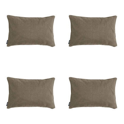 Madison - Sierkussen Taupe canvas eco+ - Ca. 30x50 cm - Set van 4