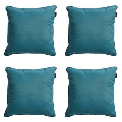 Madison - Sierkussen Panama sea blue - Ca. 60x60 cm - Set van 4 Blauw