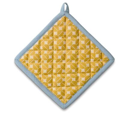 Kela - Pannenlap, Set van 4 Stuks, Katoen, Curry Geel, 20 x 20 cm - Ke