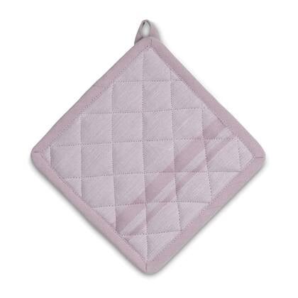 Kela - Pannenlap, Set van 4 Stuks, Katoen, Paars met Streep, 20 x 20 c