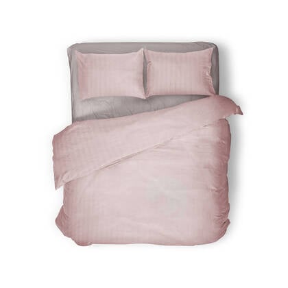 Eleganzzz Dekbedovertrek Hotel Kwaliteit Satijn Streep blush Roze