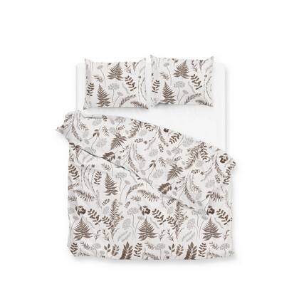 Zo Home Dekbedovertrek Flanel Autunno - natural Wit