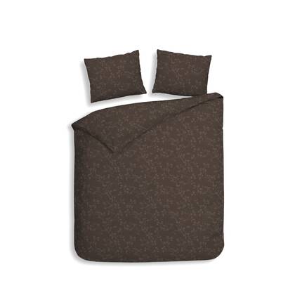 Heckett Lane Dekbedovertrek Flanel Alloro - coffee quartz Bruin