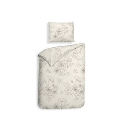 Heckett Lane Dekbedovertrek Flanel Gigi - off white Wit