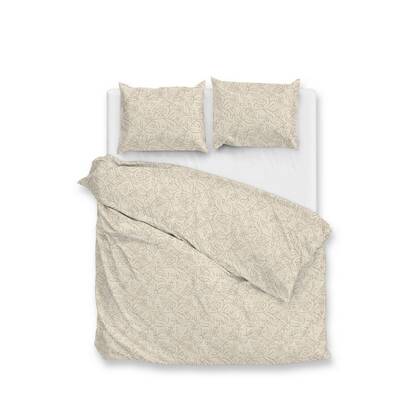 Zo Home Dekbedovertrek Perkal Katoen Floreala - cool Beige