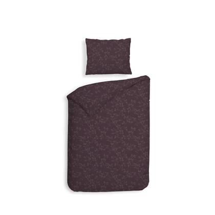 Heckett Lane Dekbedovertrek Flanel Alloro - blackberry wine Rood