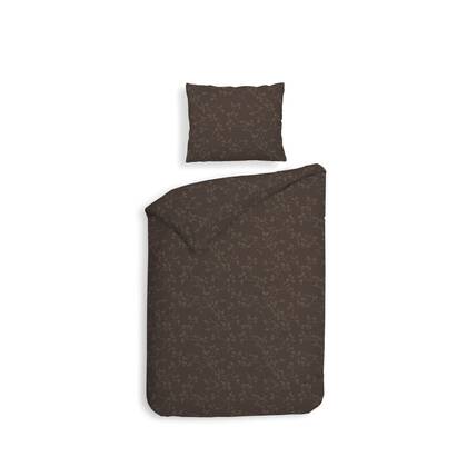 Heckett Lane Dekbedovertrek Flanel Alloro - coffee quartz Bruin