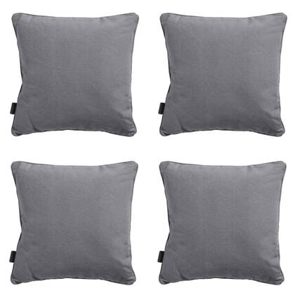 Madison - Sierkussen Panama grey - Ca. 45x45 cm - Set van 4 Grijs