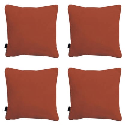 Madison - Sierkussen Panama terra - Ca. 45x45 cm - Set van 4 Rood