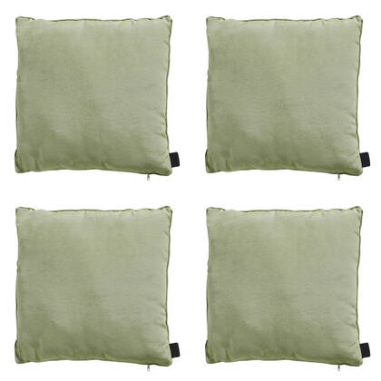 Madison - Sierkussen Panama sage - Ca. 45x45 cm - Set van 4 Groen