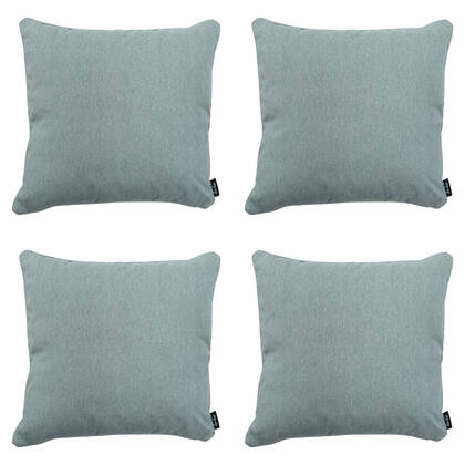 Madison - Sierkussen Silver canvas eco+ - Ca. 50x50 cm - Set van 4 Zilver