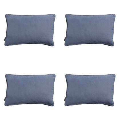 Madison - Sierkussen Panama safier blue - Ca. 40x60 cm - Set van 4 Blauw