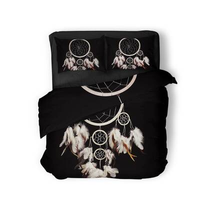 Eleganzzz Dekbedovertrek Micropercal Catch the Dream - black Zwart