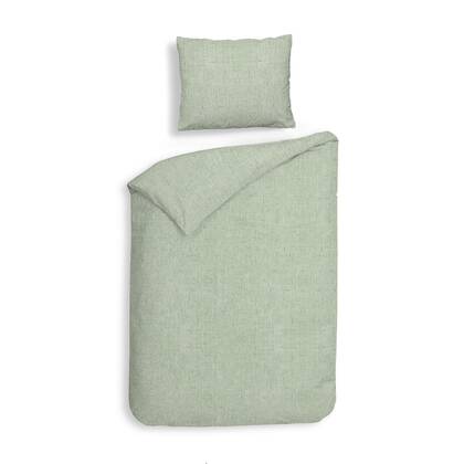 Heckett Lane Dekbedovertrek Flanel Franela - laurel green Groen
