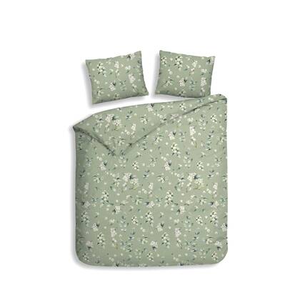 Heckett Lane Dekbedovertrek Flanel Ciro - green Groen