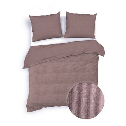 Zo Home Dekbedovertrek Katoen Velluto a Coste - blush rose Roze