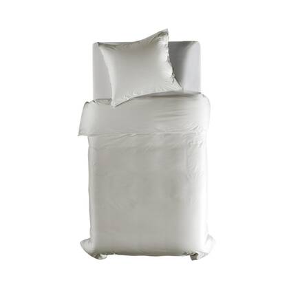Yellow Dekbedovertrek Percale tender grey Grijs
