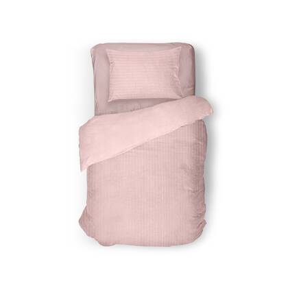 Eleganzzz Dekbedovertrek Teddy Rib Fleece - light pink Roze