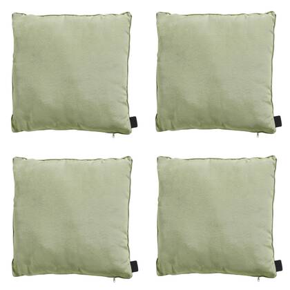 Madison - Sierkussen Panama sage - Ca. 60x60 cm - Set van 4 Groen