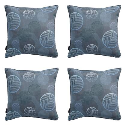 Madison - Sierkussen Circle blue - Ca. 50x50 cm - Set van 4 Blauw