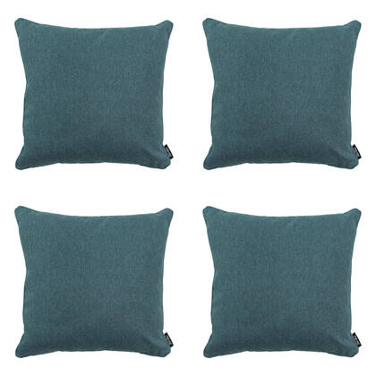 Madison - Sierkussen Sea blue canvas eco+ - Ca. 50x50 cm - Set van 4 Blauw