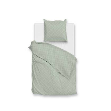 Zo Home Dekbedovertrek Katoen Satijn Linea di Satinado - foam green Groen