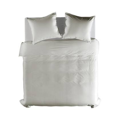 Yellow Dekbedovertrek Percale tender grey Grijs
