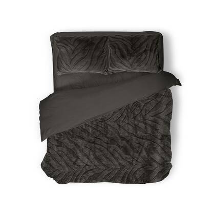 Eleganzzz Dekbedovertrek Jacquard Rabbit Fur - grey Taupe