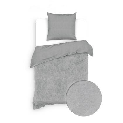 Zo Home Dekbedovertrek Katoen Velluto - lava grey Grijs
