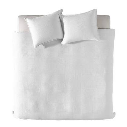 Yellow Dekbedovertrek Mousseline Katoen Garza - bright white Wit